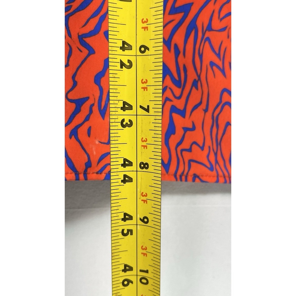 Nasty Gal Slip Dress Women's Sz 4 Orange Blue Animal Print Strappy Sleeve Y2K - Picture 4 of 8